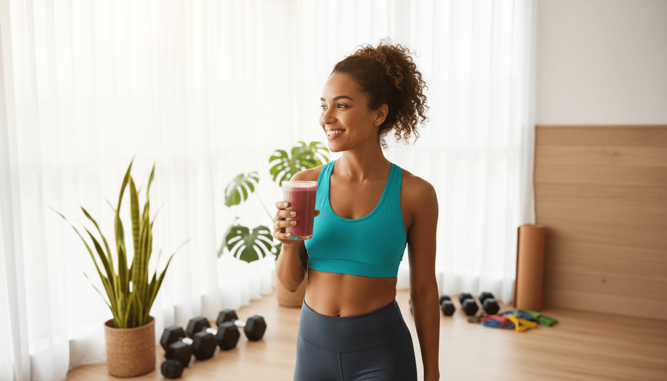 Active person holding Burn Slim Supplement during outdoor fitness activity